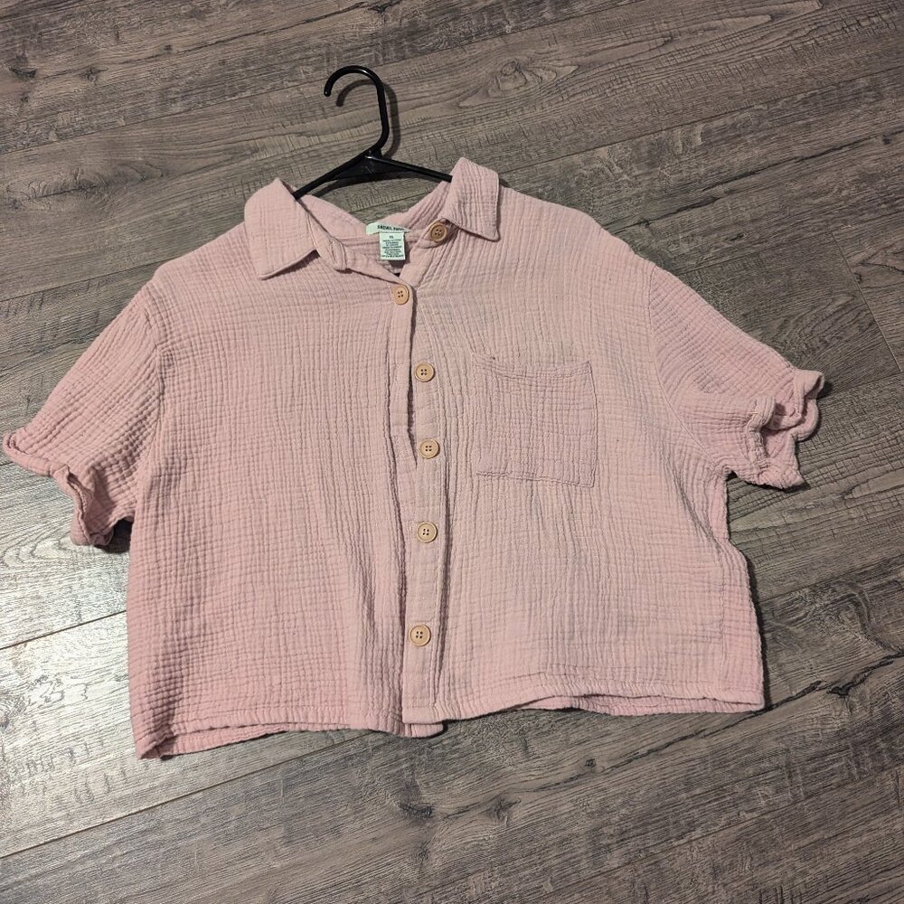 Cropped button up shirt